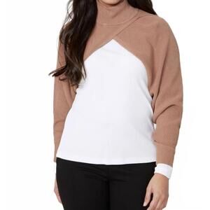 NEW RENUAR knit shrug in tan